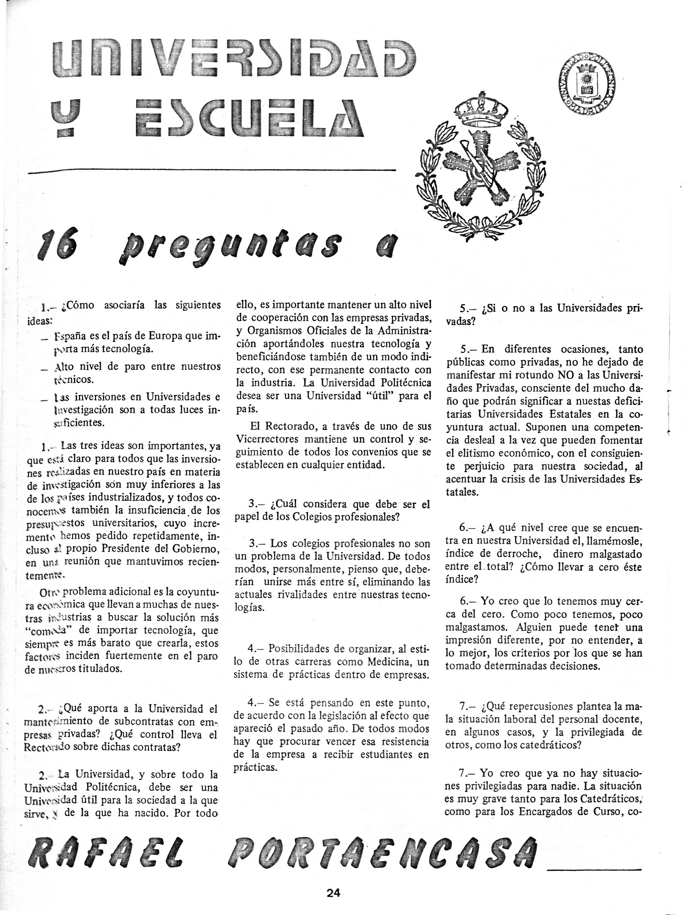 Entrevista con Rafael Portaencasa